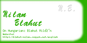 milan blahut business card